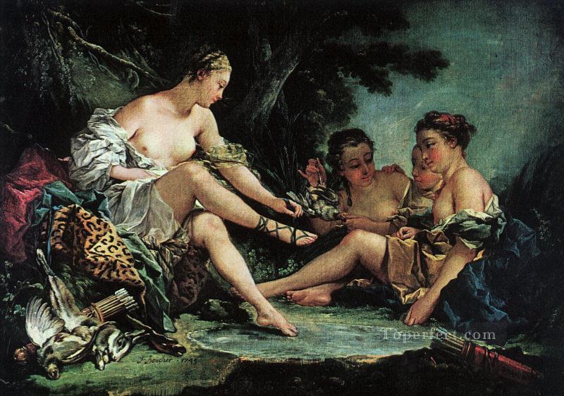 Dianas Return from the Hunt Francois Boucher nude Oil Paintings